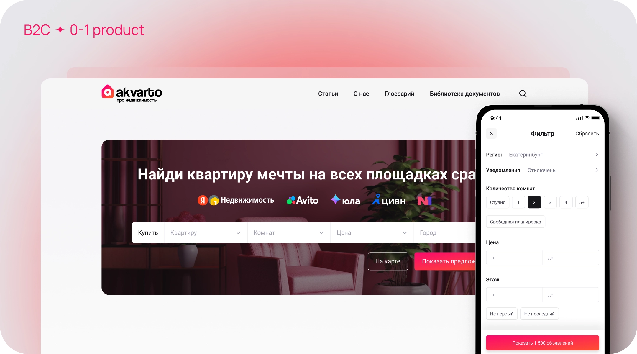 Агрегатор объявлений недвижимости Акварто